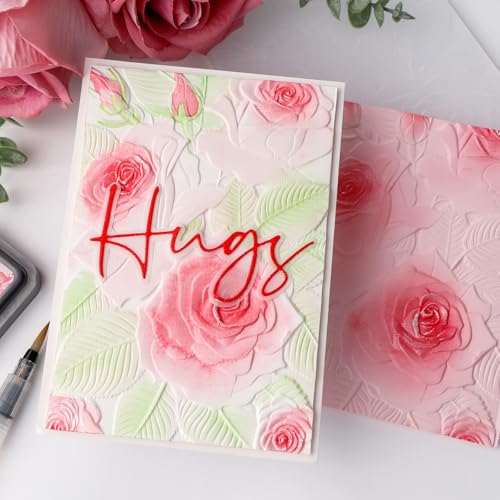 3D Plastic Embossing Folders Rose for DIY Scrapbooking Photo Album Card Paper Craft Decoration for Card Making