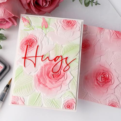 3D Plastic Embossing Folders Rose for DIY Scrapbooking Photo Album Card Paper Craft Decoration for Card Making