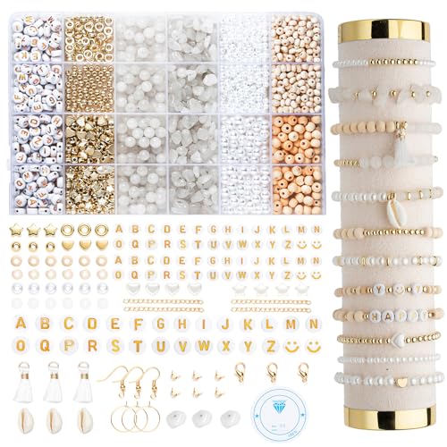 Jewelry Making Supplies Kit Natural Stone Beads for Irregular Natural Stone with for DIY Craft Bracelet Necklace Earrings for Adults