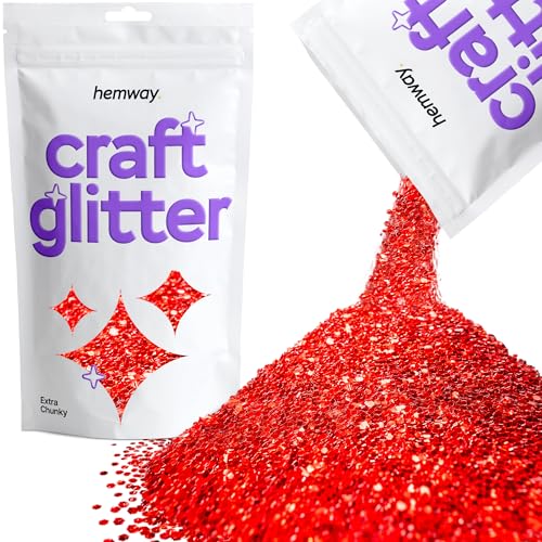 Craft Glitter Red 100g Extra Chunky Glitter (3.5 Ounce)