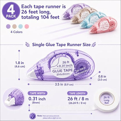 Glue Tape for Scrapbooking (4 Count)