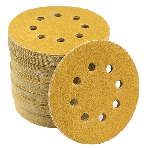 5-Inch 8-Hole Hook and Loop Sanding Discs 100-Grit, 100-Pack (100 Count)