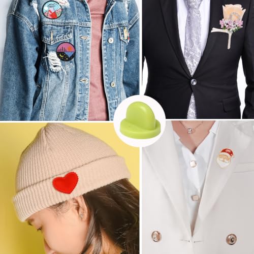 400pcs PVC Rubber Pin Backs Heliltd Butterfly Clutch Pins Tie Tacks Blank Pins for Uniform Badges Backing Holder Clasp Lapel Pin Enamel Pins