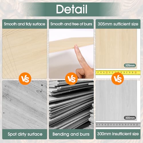 50 Pack Basswood Sheets 1 (50 Count)