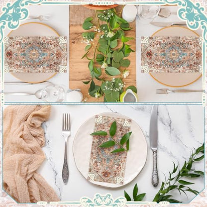 100 Pcs Boho Napkins Paper Guest Towels (100 Count)