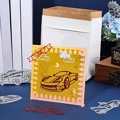 Racing Car Cutting Dies for Card Making Roadster Cut Die for DIY Scrapbooking Journal Embossing Paper Craft Decor (3 Count)