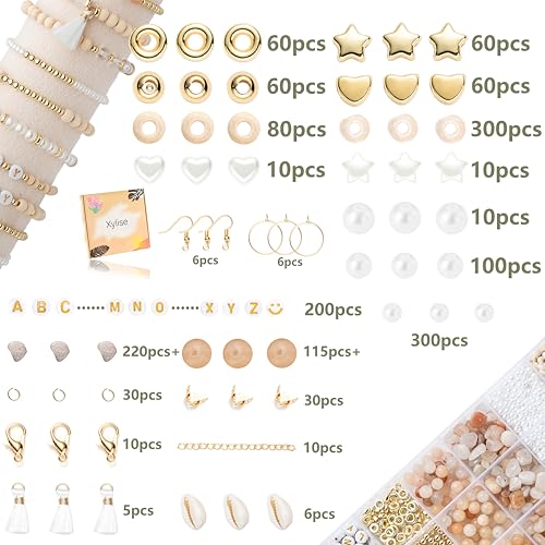 Jewelry Making Supplies Kit Natural Stone Beads for Irregular Natural Stone with for DIY Craft Bracelet Necklace Earrings for Adults