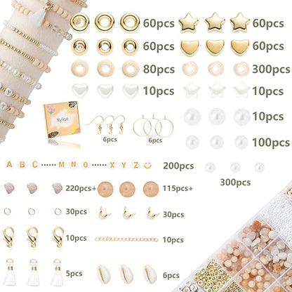Jewelry Making Supplies Kit Natural Stone Beads for Irregular Natural Stone with for DIY Craft Bracelet Necklace Earrings for Adults