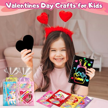 24 Pack Rainbow Scratch Notebook Art Party Favors for Kids