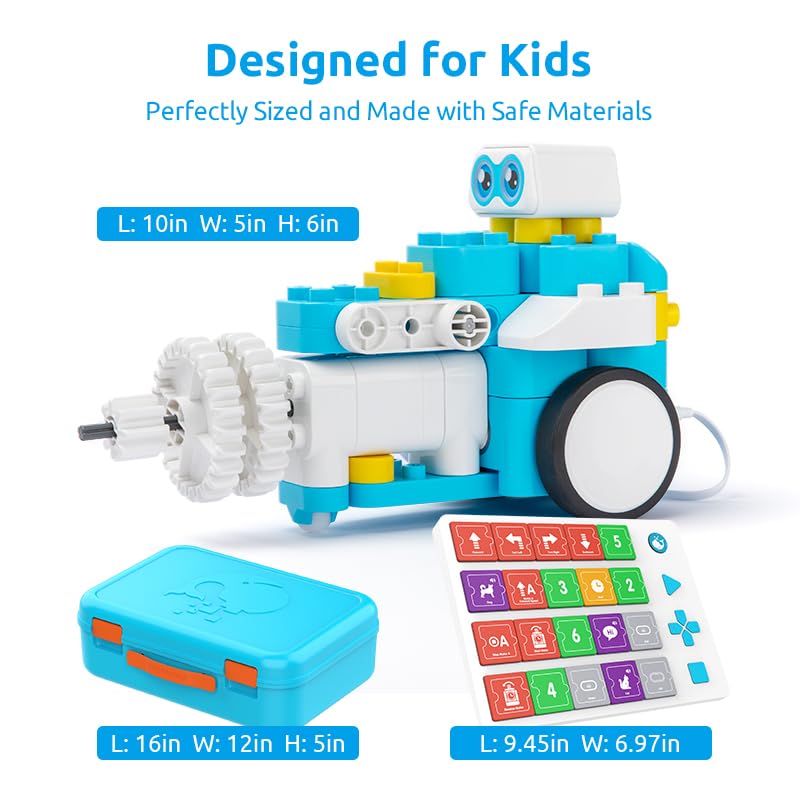 C3 Pro 12-in-1 Remote Control & Coding Robot Kit for Kids 4+, Advanced Smart Panel & Cards Programming, Educational STEM Toy, Block Building Set with Controller & Motor for Kids 4-6, 5-7
