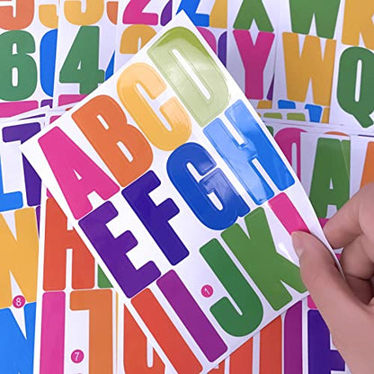 318Pcs 2inch Vinyl Letter & Numbers Stickers