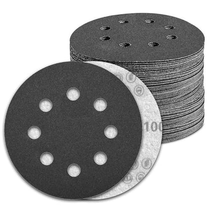 100 Pcs 5 inch Wet Dry Sanding Discs Grit 1000 Hook and Loop 8 Hole Silicon Carbide Orbital Sander Sandpaper (100 Count)