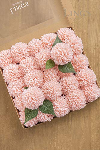Pink Blush Artificial Dahlias (25 Count)