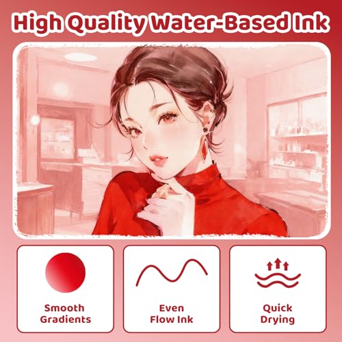 12 Red Dual Tip Acrylic Paint Markers (12 Count)