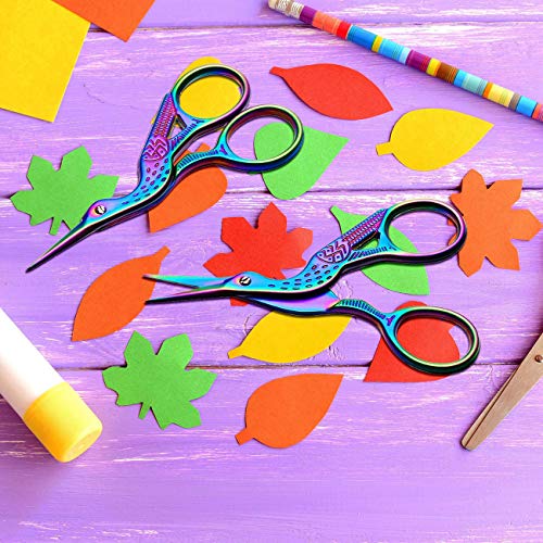 4PCS Vintage Stork Shape Sewing Scissors Stainless Steel Scissors (2 Count)