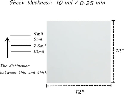 BANLTRE 10 Pieces 10 mil Transparency Blank Template Material Stencils Mylar for Cutting Paper Clear Sheet 12 × 12 inch (10-10 mil)