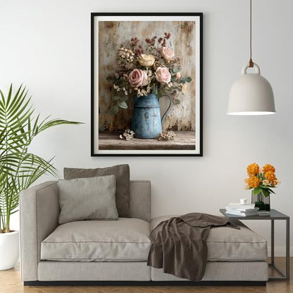 14ct Counted Stamped Cross Stitch Kits for Adults Flowers Printed Cross Stitch Patterns Art Crafts Cross Stitch Supplies