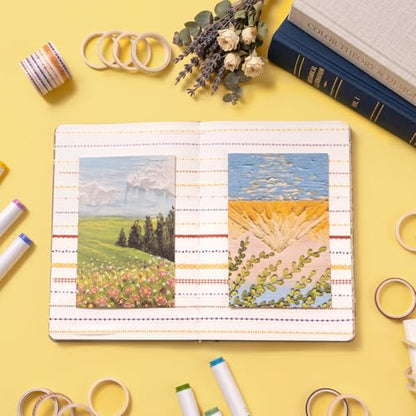 30 Rolls Pastel Floral Washi Tape Set (30 Count)