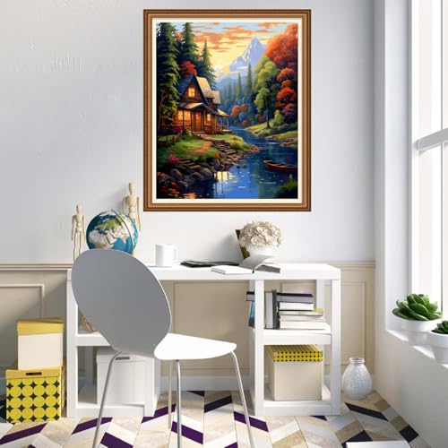 Cross Stitch Stamped Full Embroidery Kits DIY 11CT Cotton Thread Printed DIY Needlepoint Kits Craft Needlework Set Cross