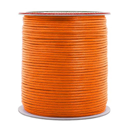 2mm Orange Waxed Cord