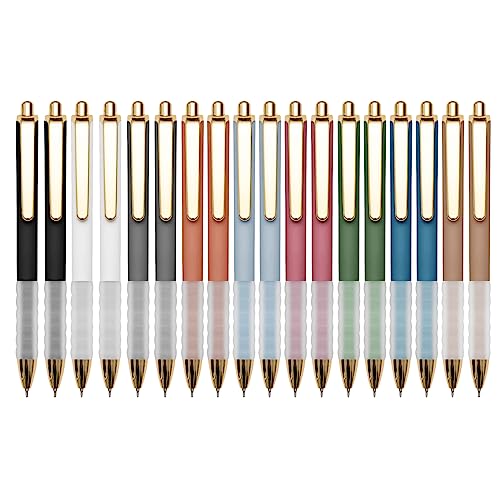 Ballpoint Pens Black Medium Point 1mm Pen with Super Soft Grip Ball Point Pen for Men Women Retractable Pens (18 Count)