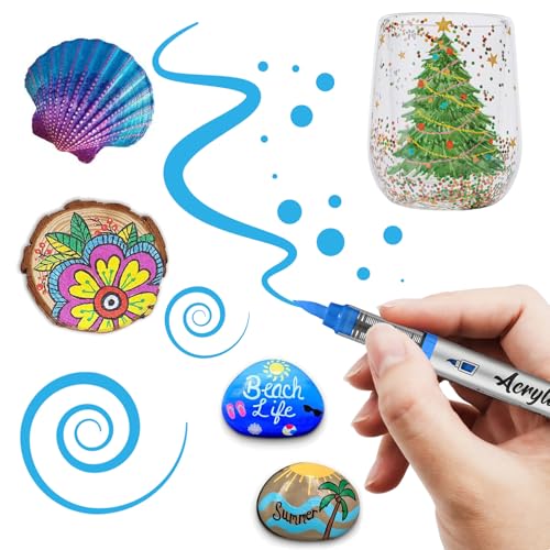 Blue Acrylic Paint Pens