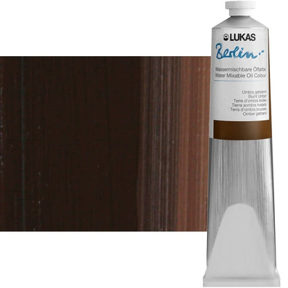 Berlin Pro Artists Water Mixable Oil Paint 200 ml Tube Burnt Umber (6.8 Fl Oz)