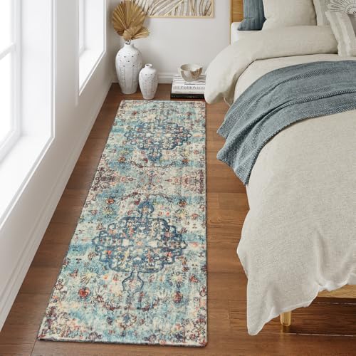 Reine Bohemian Floral Medallion Runner Rug