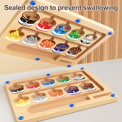 Magnetic Color Number Maze Puzzle Board (65 Count)