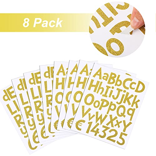 544 Pcs 16 Sheets Large Alphabet Stickers 2 Inch (544 Count)