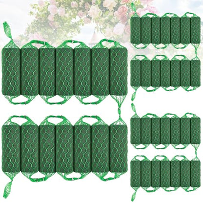 21 Pcs Floral Foam Garland 13.8ft Absorption Flower Holder Plant Foam Flower Green Sponge for Wedding Arch Door Tabletop Decoration Arrangement Home Garden Craft (13.8 Foot)