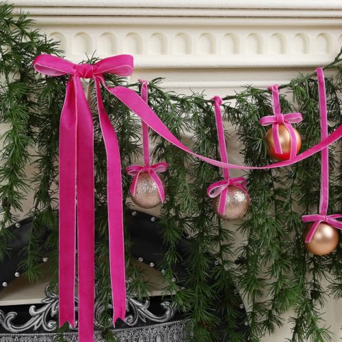 Hot Pink Velvet Ribbon