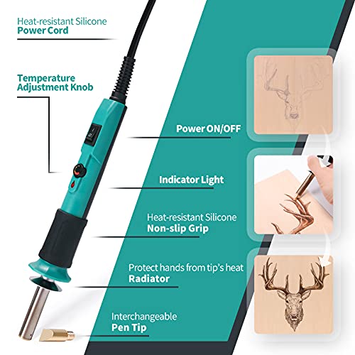 930 IV Pyrography Wood Burning Pen Kit Adjustable Temperature