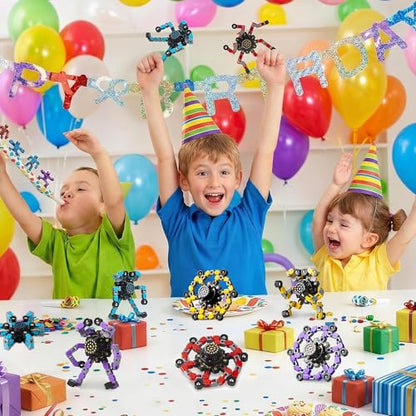 Transformable Fidget Spinners 16 Pcs for Kids and Adults Stress Relief Sensory Toys for Boys and Girls Fingertip Gyros for Party Favors Easter Gifts for Kids (16 Count)