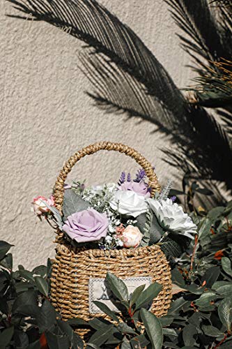 Artificial Flowers 25pcs Real Looking Lilac Foam Fake Roses with Stems for DIY Wedding Bouquets Bridal Shower Centerpieces Floral Arrangements Party Tables Home Decorations (25 Count)