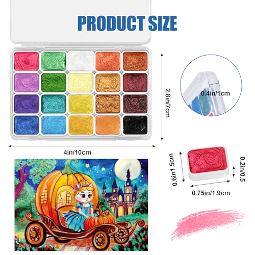 Mini Glitter Watercolor Paint Set (20 Count)