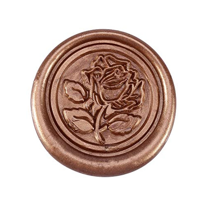 5Pcs Bronze Gold Sealing Wax Sticks with Wicks for Wax Seal Stamp (5 Count)