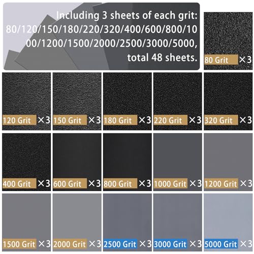 48PCS Sandpaper (25 Count)