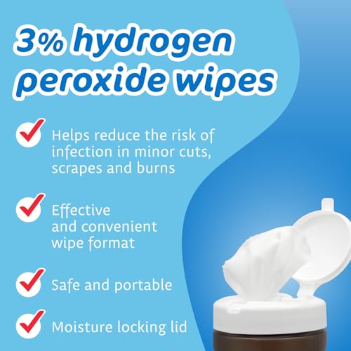 3% Hydrogen Peroxide Wipes 40 Count Canister [6 pack] (240 Count)