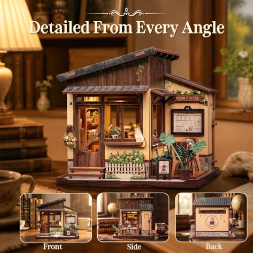 DIY Miniature House Kit Japanese Coffee Shop Dollhouse