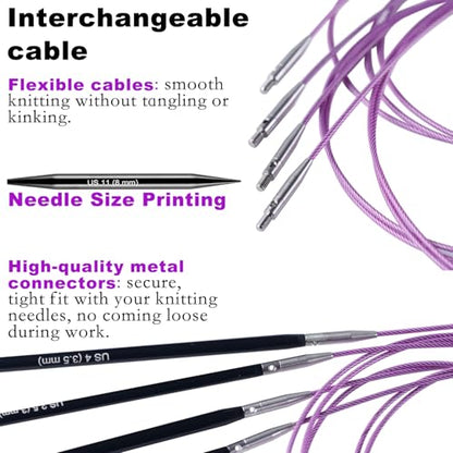 Interchangeable Circular Knitting Needles Set