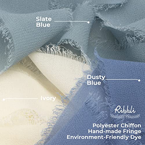 Dusty Blue Chiffon Ribbon 1 (60 Foot)