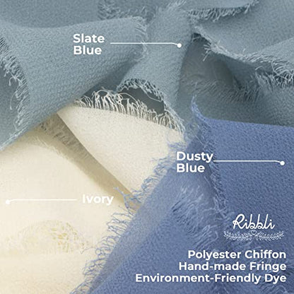 Dusty Blue Chiffon Ribbon 1 (60 Foot)