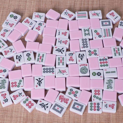 American Mahjong Tile Set with 166 Pink Back Tiles (166 Count)