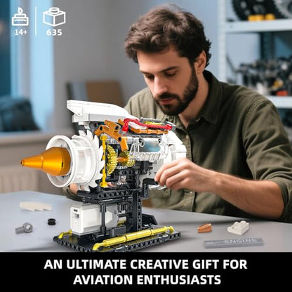 Aircraft Engine Building Kit for Adults (635 Count)