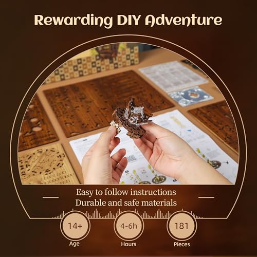 LED 3D Wood Puzzle Poker World Projector Lamp