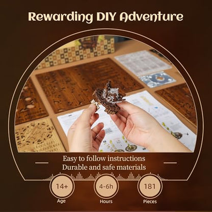 LED 3D Wood Puzzle Poker World Projector Lamp