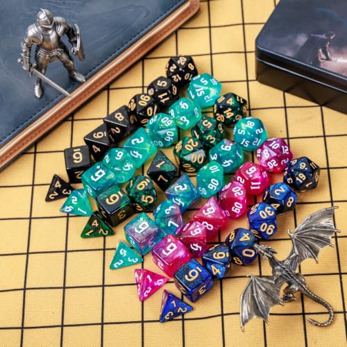 DND Dice Set 35 Pcs Polyhedral Dungeons and Dragons Rolling Dice Set (49 Count)