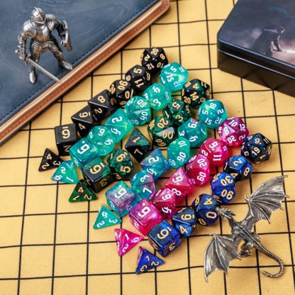 DND Dice Set 35 Pcs Polyhedral Dungeons and Dragons Rolling Dice Set (49 Count)