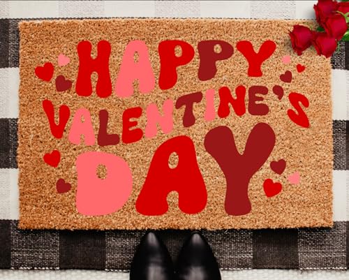 Valentine's Day Stencils for Doormats 27.5" Love Heart Door Mat Stencil (12 Count)